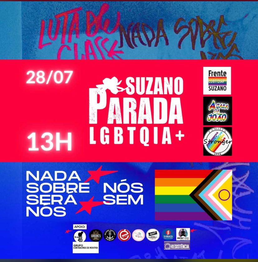 Parada Lgbt+ de Suzano acontecerá no dia 28 de julho