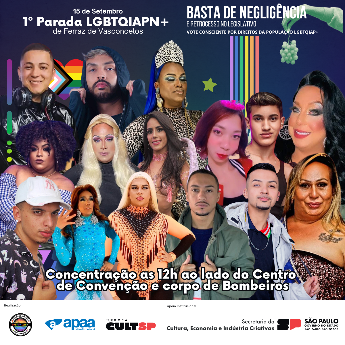 Evento histórico em Ferraz de Vasconcelos celebra a diversidade e luta pelos direitos da comunidade LGBTQIAP+