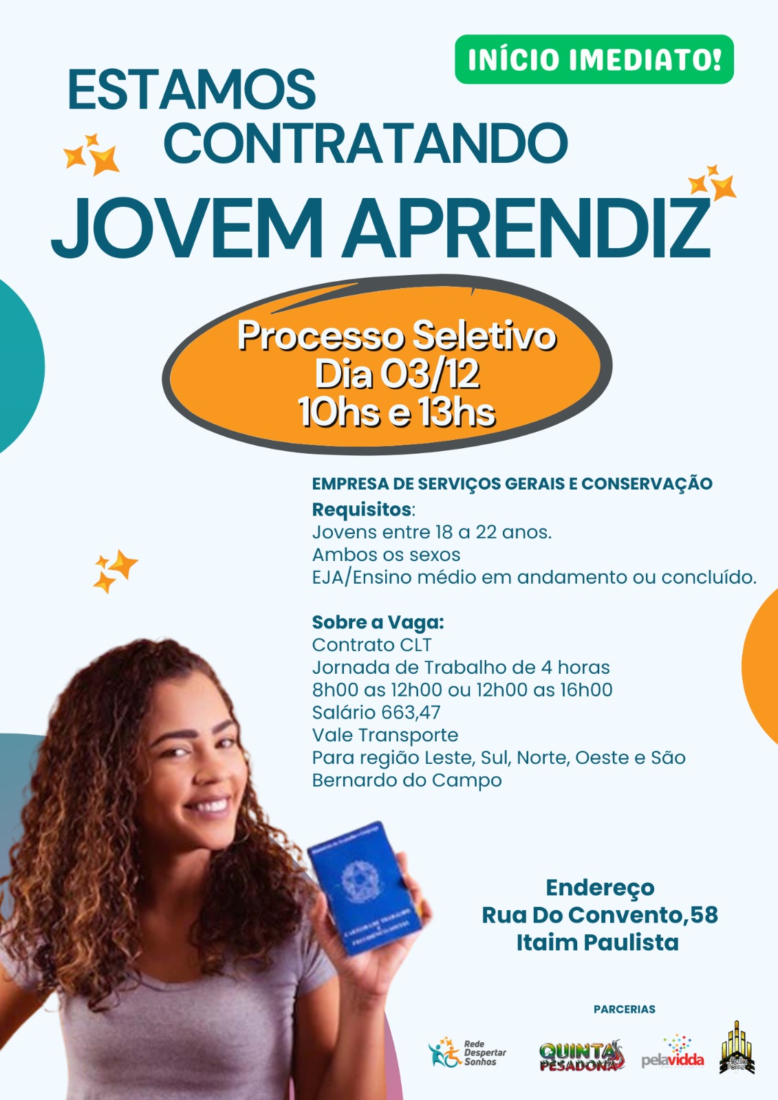 Quinta Pesadona Promove Inclusão com Vagas de Jovem Aprendiz no Itaim Paulista