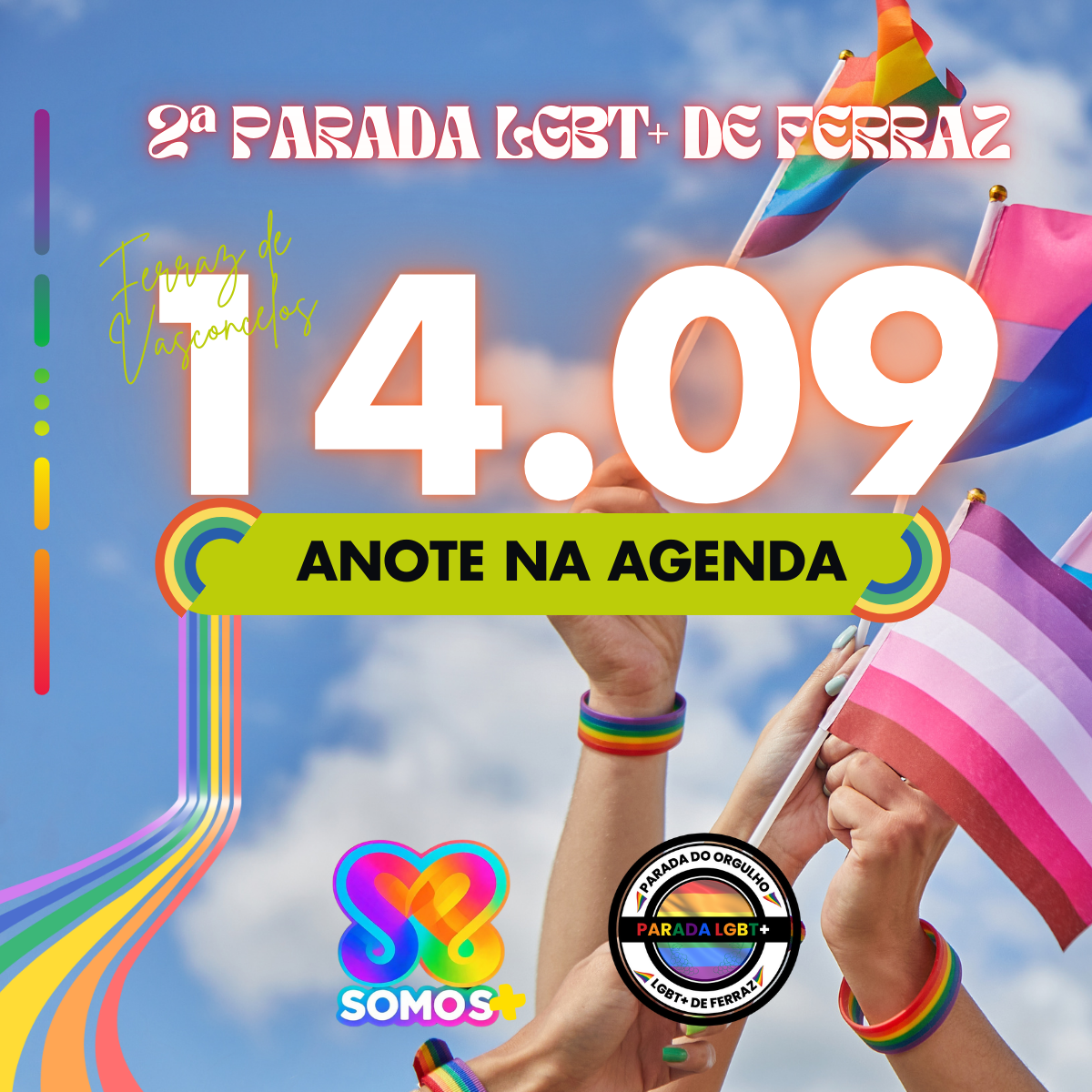 Ferraz de Vasconcelos se prepara para a 2ª Edição da Parada LGBTQIAP+: data confirmada para 14 de setembro