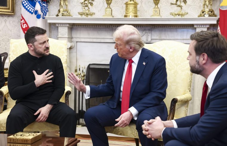 Trump e Zelensky discutem em encontro tenso na Casa Branca