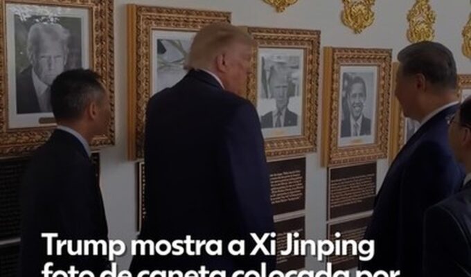 Casa Branca divulga VÍDEO de Trump mostrando foto de caneta colocada por ele no lugar de retrato de Joe Biden