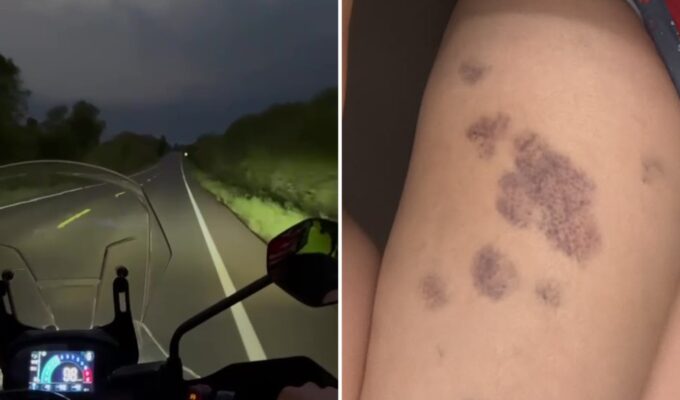 VÍDEO: Motociclistas ficam feridos após serem surpreendidos por granizo em rodovia no RS; grupo passou por supercélula