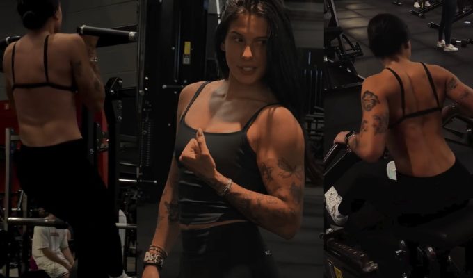 Ana Castela mostra treino pesado de costas e encara barra e remada com 20 kg