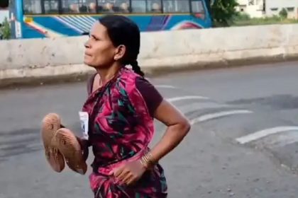 A mãe que viralizou ao correr descalça (e vencer) uma corrida para poder comprar o material escolar da filha
