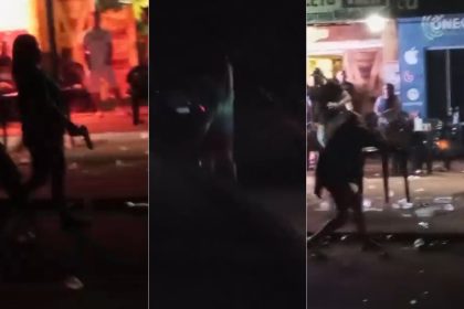 Mulher toma arma de policial militar de folga e faz disparos em rua durante confusão