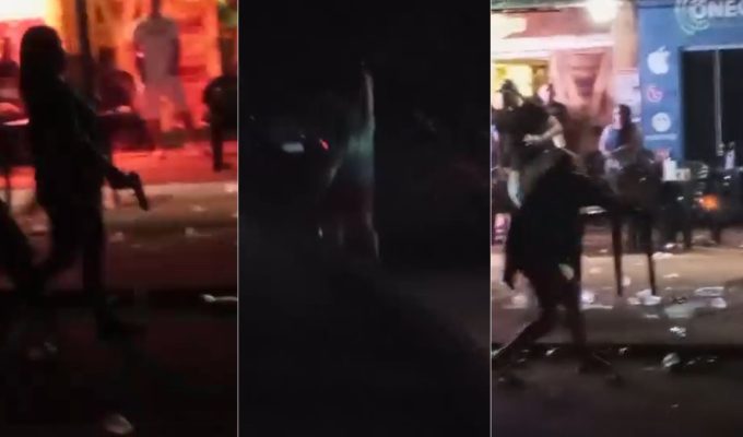 Mulher toma arma de policial militar de folga e faz disparos em rua durante confusão