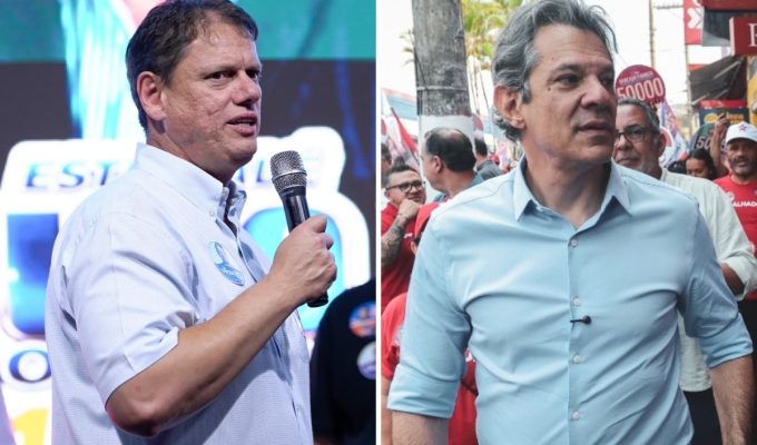 Tarcísio já gastou 88% do teto permitido para campanha ao governo de SP; Haddad, 46%