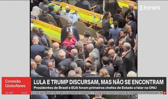 VÍDEO: Rubio se aproxima de Lula no plenário da Assembleia Geral da ONU