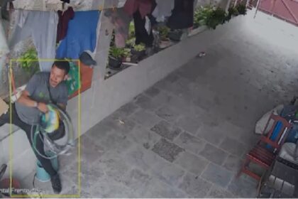 Câmera registra furto em casa no Vinhateiro, em São Pedro da Aldeia
