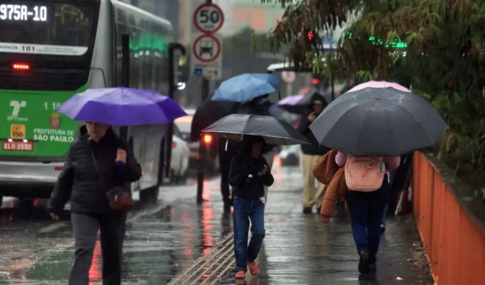 Sudeste pode ter grande volume de chuva nesta quarta-feira