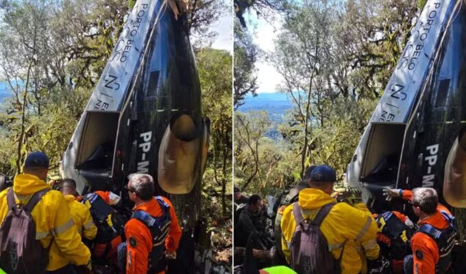 Corpos de vítimas de queda de helicóptero em SC são liberados