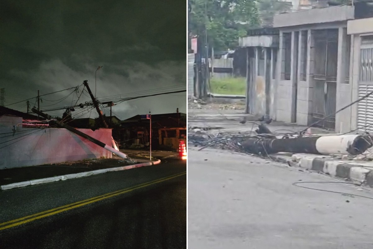 Caminhoneiro bêbado derruba postes, causa estragos e deixa moradores sem luz no litoral de SP