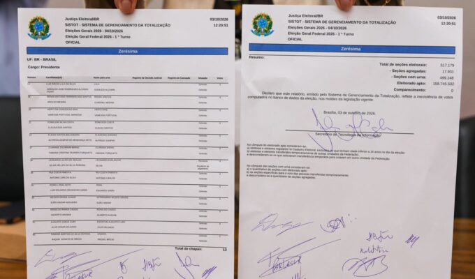 TSE faz teste final de sistemas e emite zerézima
