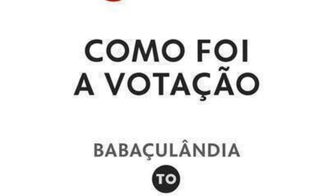 Resultado das eleições 2026 em Babaçulândia (TO): votação para presidente na Escola Municipal Benjamim de Sousa Parente, na 8ª zona eleitoral