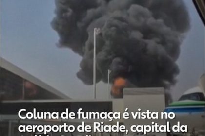 Avião é atingido em ataque na Arábia Saudita; VÍDEO mostra fumaça na pista do aeroporto de Riade