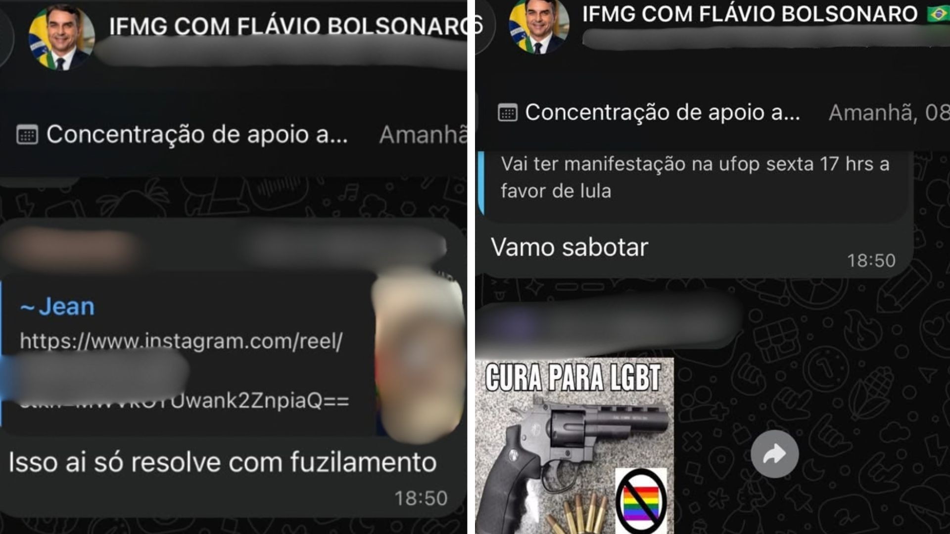 IFMG Ouro Preto denuncia ameaça e discurso de ódio em grupo de estudantes no WhatsApp