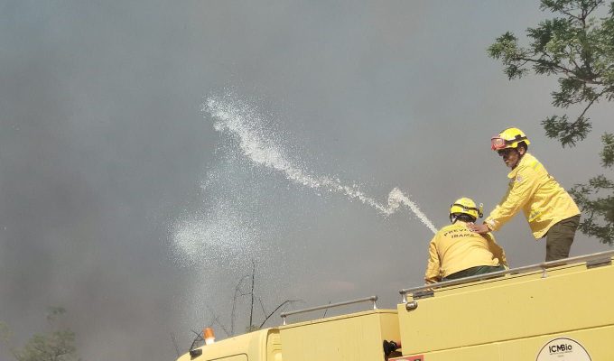Bombeiros controlam incêndio em área de mata na UnB