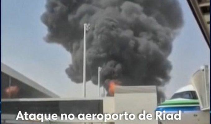 Céu sobre a capital saudita Riade fica praticamente vazio após ataques dos Houthis a aeroporto
