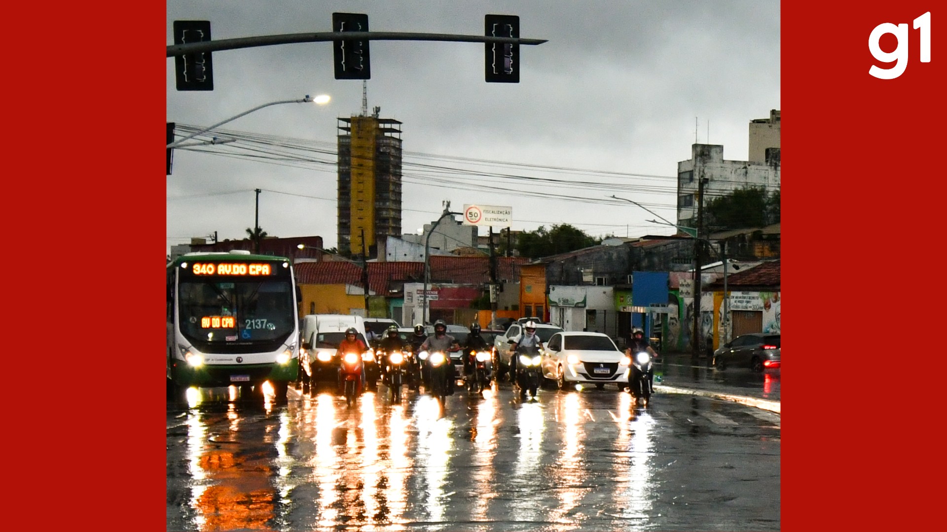 Chuva em uma noite atinge 85% do volume esperado para outubro em Cuiabá
