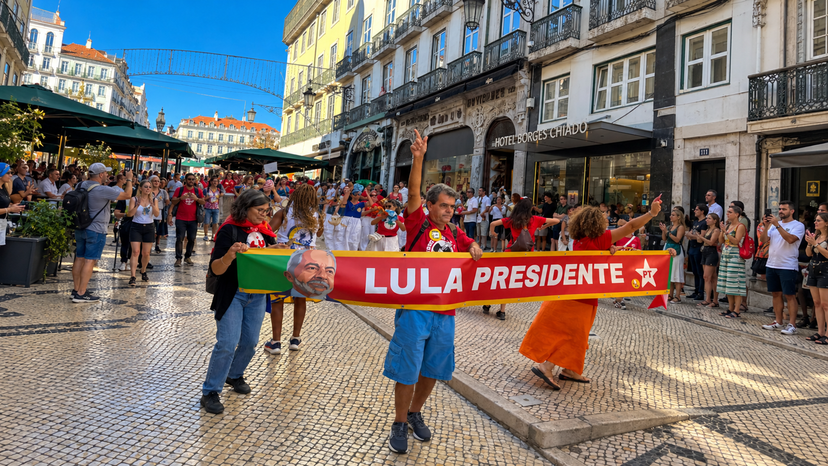 Lisboa é Lula! Milhares vão às ruas da capital portuguesa em apoio à reeleição