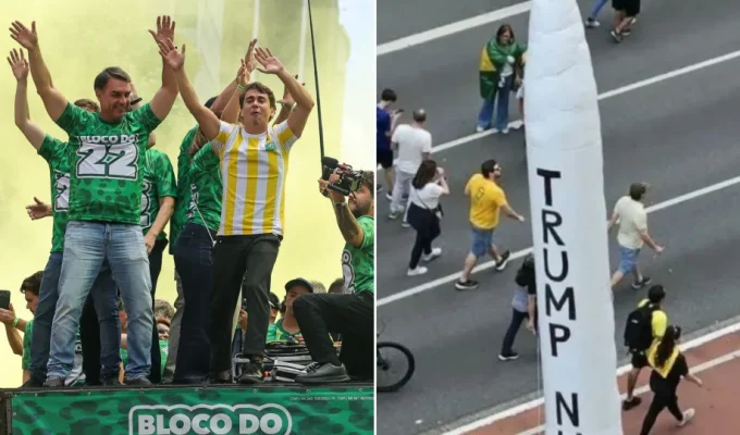Apoiadores de Flávio pedem ataque nuclear de Trump contra o Brasil