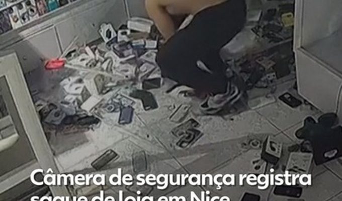 VÍDEO: câmeras registram invasão e saque de loja em Nice por manifestantes