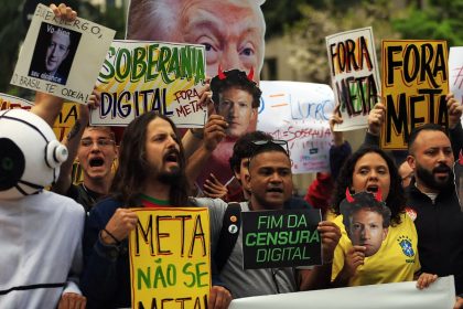 Ato em São Paulo cobra neutralidade da Meta nas eleições