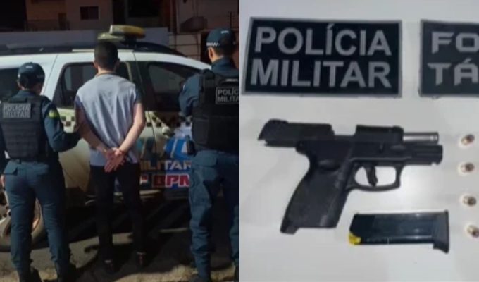 Homem é flagrado exibindo arma em festival e é conduzido à delegacia no interior do PI