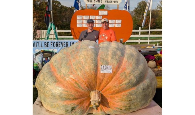 Abóbora de 1.500 kg bate recorde mundial e entra para o Guinness; fruto renderia 3 mil tortas