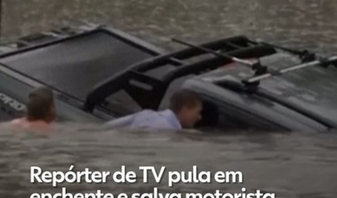 Repórter de TV resgata homem de carro afundando em enchente na Austrália; veja VÍDEO