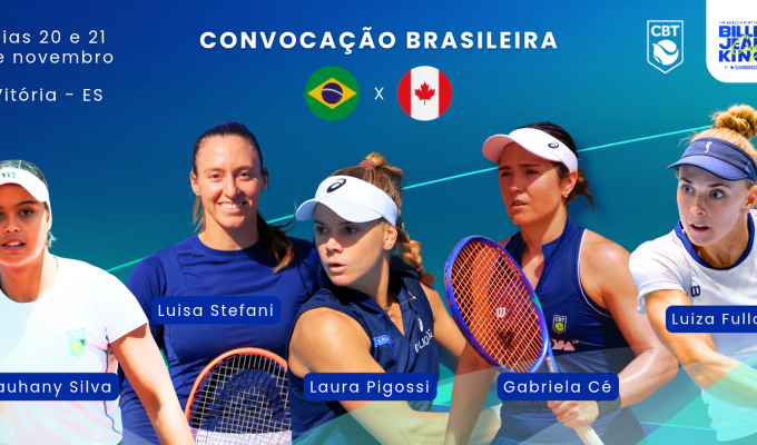 Seleção feminina de tênis é convocada para Billie Jean King Cup