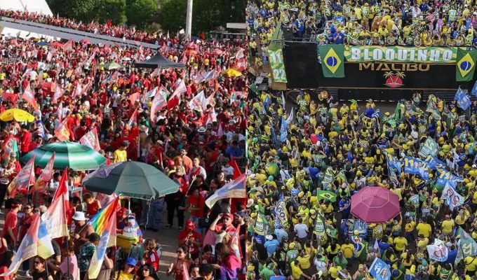 Em Brasília, atos por Lula e Flávio ficam a 2 km de distância