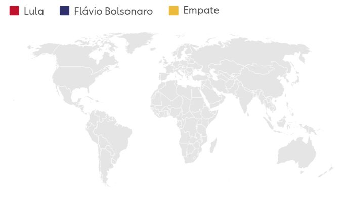 Votação no exterior: acompanhe os resultados do 2º turno entre Lula e Flávio Bolsonaro