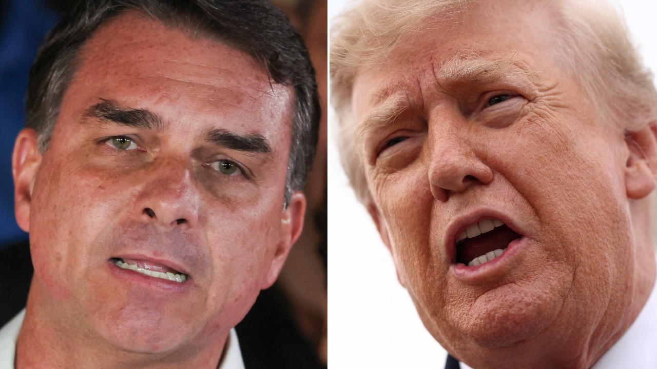 Trump evita apoiar declaração de Flávio Bolsonaro de que é o verdadeiro presidente do Brasil: ‘Não vou me envolver’