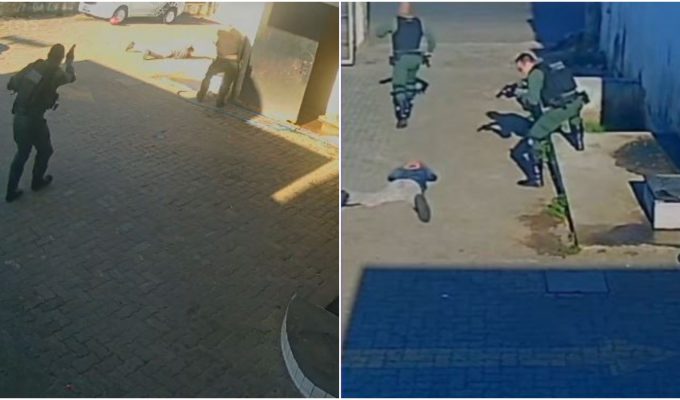 Polícia flagra assalto a posto de combustíveis, atira e prende os criminosos em Fortaleza; vídeo