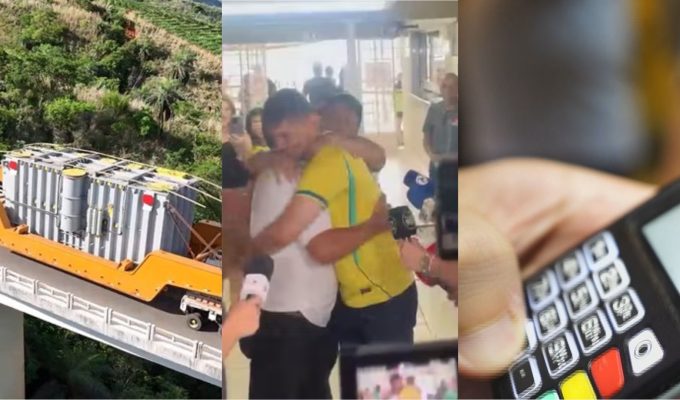 Você viu? Transformador de 520 toneladas, abraço entre apoiadores de Lula e Flávio e lista pede boicote de comércios